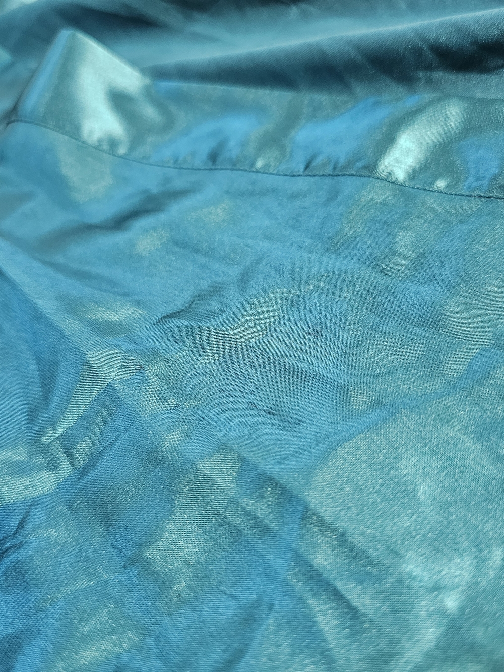 Satin Teal Lace-Trim Nightgown & Robe Set - Picture 8 of 8